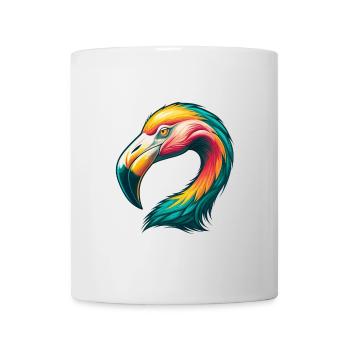 Flamingo Cute Kawaii Cartoon Clipart Animal Face - Mug - white - Front