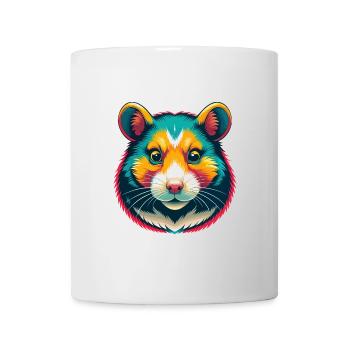 Hamster Niedliches Kawaii Cartoon Clipart Tier Gesicht - Tasse - Weiß - Vorne