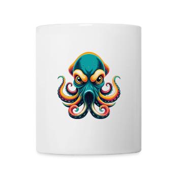 pieuvre mignon kawaii dessin animé clipart visage d’animal - Mug blanc - blanc - Devant