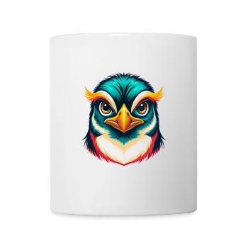 Pinguin Niedliches Kawaii Cartoon Clipart Tier Gesicht - Tasse - Weiß - Vorne