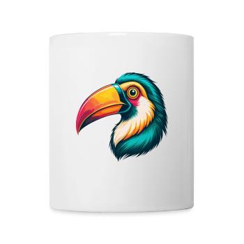 Tukan Niedliches Kawaii Cartoon Clipart Tier Gesicht - Tasse - Weiß - Vorne