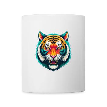 Tiger Niedlich Kawaii Cartoon Clipart Tier Gesicht - Tasse - Weiß - Vorne
