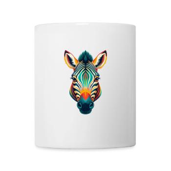 Zebra Cute Kawaii Cartoon Clipart Animal Face - Mug - white - Front
