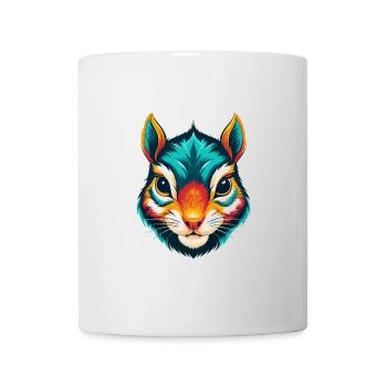 Eichhörnchen Niedliches Kawaii Cartoon Clipart Tier Gesicht - Tasse - Weiß - Vorne