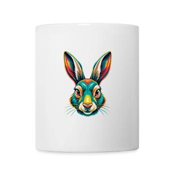 Kaninchen Niedlich Kawaii Cartoon Clipart Tier Gesicht - Tasse - Weiß - Vorne