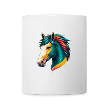 Horse Cute Kawaii Cartoon Clipart Animal Face - Mug - white - Front