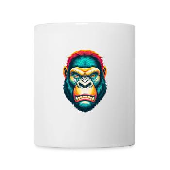 Gorilla Cute Kawaii Cartoon Clipart Animal Face - Mug - white - Front