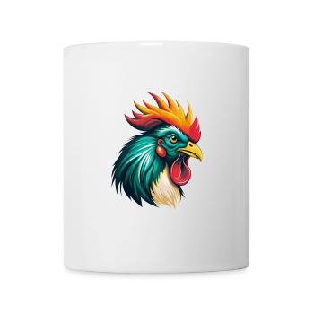 Hahn Niedlich Kawaii Cartoon Clipart Tier Gesicht - Tasse - Weiß - Vorne
