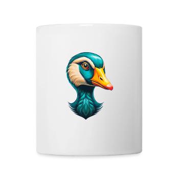 Gans Niedlich Kawaii Cartoon Clipart Tier Gesicht - Tasse - Weiß - Vorne
