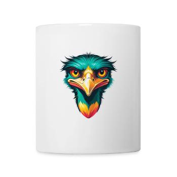 émeu mignon kawaii dessin animé clipart visage d’animal - Mug blanc - blanc - Devant