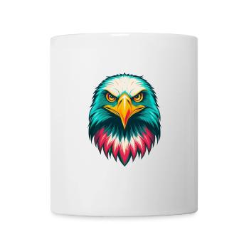 aigle mignon kawaii dessin animé clipart visage d’animal - Mug blanc - blanc - Devant
