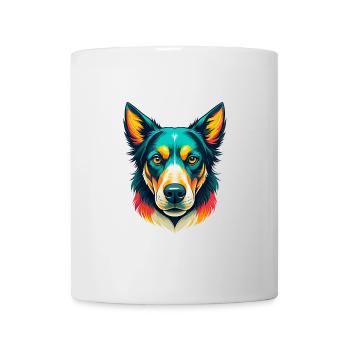Hund Niedlich Kawaii Cartoon Clipart Tier Gesicht - Tasse - Weiß - Vorne