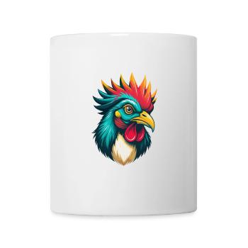 Huhn Niedliches Kawaii Cartoon Clipart Tier Gesicht - Tasse - Weiß - Vorne