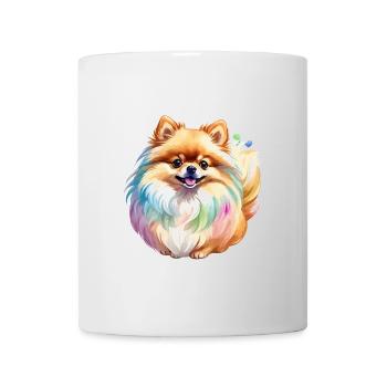 Poméranien Poméranien Aquarelle - Mug blanc - blanc - Devant