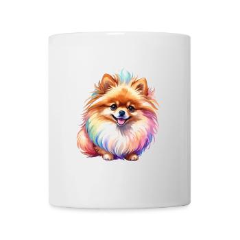Poméranien Poméranien Aquarelle - Mug blanc - blanc - Devant