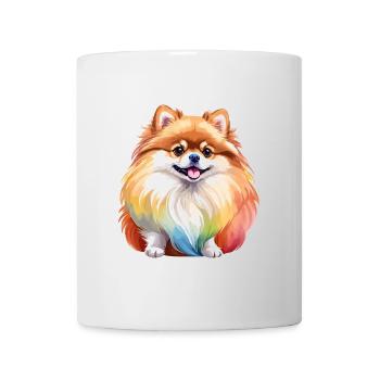 Poméranien Poméranien Aquarelle - Mug blanc - blanc - Devant
