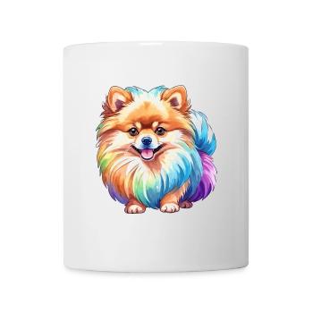 Poméranien Poméranien Aquarelle - Mug blanc - blanc - Devant