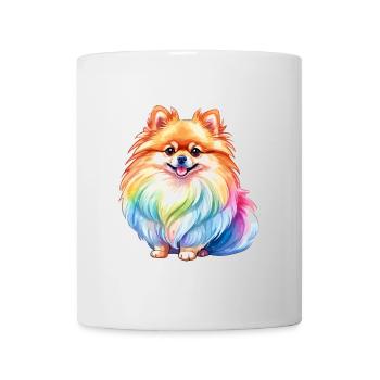 Poméranien Poméranien Aquarelle - Mug blanc - blanc - Devant