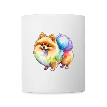 Poméranien Poméranien Aquarelle - Mug blanc - blanc - Devant