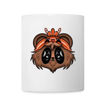 L'ours Au Bonnet Crevette - Mug blanc - blanc - Devant