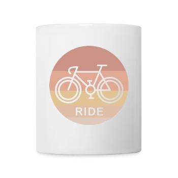 retro ride road bike bike gravel SInglespeed logo - Mug - white - Front
