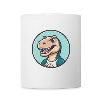 Dinosaur Kawaii Cartoon Character Animal Pet Face - Mug - white - Front