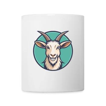 Goat Kawaii Cartoon Character Animal Pet Face - Mug - white - Front
