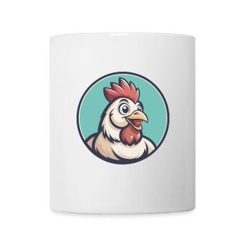 poulet kawaii dessin animé personnage animal visage d’animal - Mug blanc - blanc - Devant
