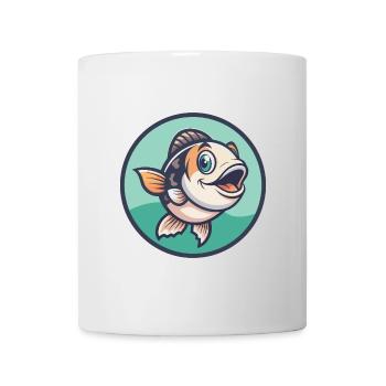 Poisson Kawaii Dessin animé Personnage Animal Animal Visage - Mug blanc - blanc - Devant