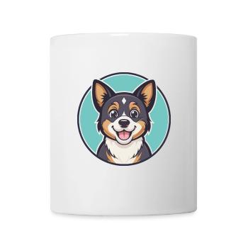 Dog Kawaii Cartoon Character Animal Pet Face - Mug - white - Front
