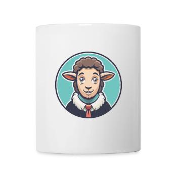 Sheep Kawaii Cartoon Character Animal Pet Face - Mug - white - Front