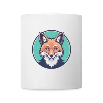 Fox Kawaii Cartoon Character Animal Pet Face - Mug - white - Front