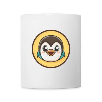 Pingouin Kawaii Dessin animé Personnage Animal Visage D’animal - Mug blanc - blanc - Devant