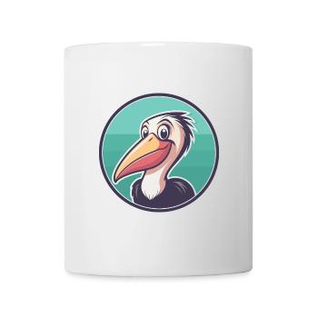 Pélican Kawaii Dessin Animé Personnage Animal Visage D’animal - Mug blanc - blanc - Devant