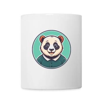Panda Kawaii Dessin animé Personnage Animal Animal Visage - Mug blanc - blanc - Devant