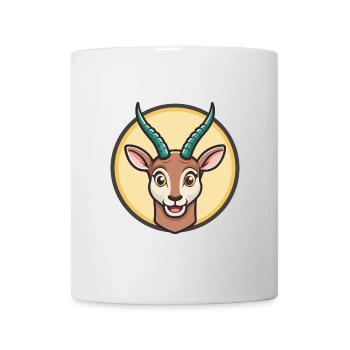 Antelope Kawaii Cartoon Character Animal Pet Face - Mug - white - Front