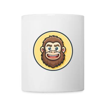 BigFoot Kawaii Dessin animé Personnage Animal Animal Visage - Mug blanc - blanc - Devant