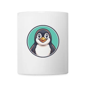 Pingouin Kawaii Dessin animé Personnage Animal Visage D’animal - Mug blanc - blanc - Devant