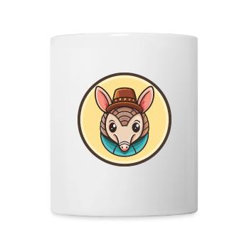 Armadillo Kawaii Cartoon Character Animal Pet Face - Mug - white - Front