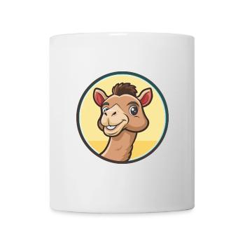 Camel Kawaii Dessin animé Personnage Animal Animal Visage - Mug blanc - blanc - Devant