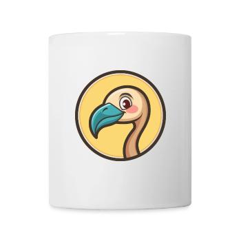 Flamingo Kawaii Cartoon Character Animal Pet Face - Mug - white - Front