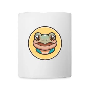 grenouille kawaii dessin animé personnage animal visage d’animal - Mug blanc - blanc - Devant