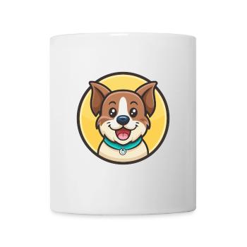 chien kawaii dessin animé personnage animal animal visage - Mug blanc - blanc - Devant