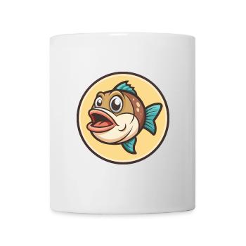 Poisson Kawaii Dessin animé Personnage Animal Animal Visage - Mug blanc - blanc - Devant
