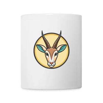 Oryx Kawaii Dessin animé Personnage Animal Animal Visage - Mug blanc - blanc - Devant