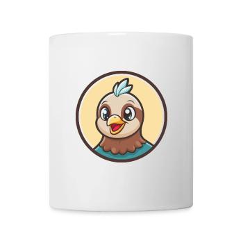Dove Kawaii Cartoon Character Animal Pet Face - Mug - white - Front