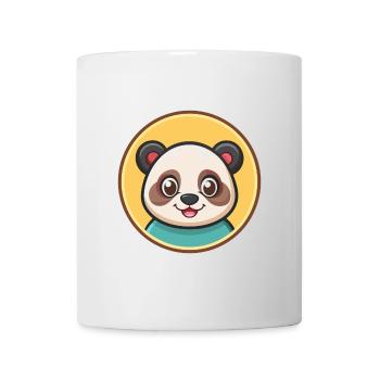 Panda Kawaii Dessin animé Personnage Animal Animal Visage - Mug blanc - blanc - Devant
