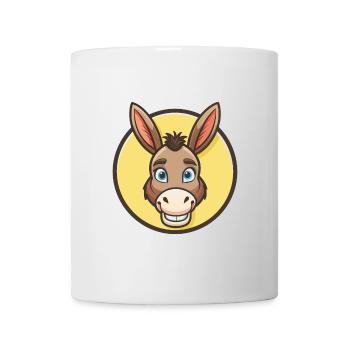 Âne Kawaii Dessin Animé Personnage Animal Visage D’animal - Mug blanc - blanc - Devant