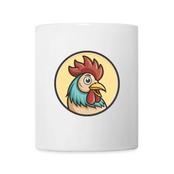 Coq Kawaii Dessin animé Personnage Animal Visage D’animal - Mug blanc - blanc - Devant