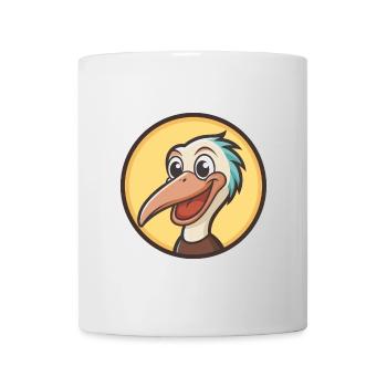 Pélican Kawaii Dessin Animé Personnage Animal Visage D’animal - Mug blanc - blanc - Devant